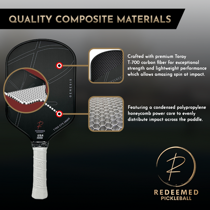 Redeemed Genesis 16mm Carbon Fiber Pickleball Paddle
